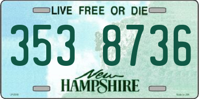 NH license plate 3538736