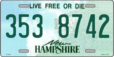 NH license plate 3538742