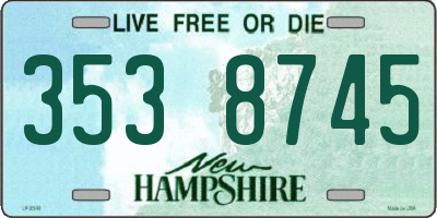 NH license plate 3538745