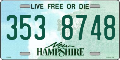 NH license plate 3538748