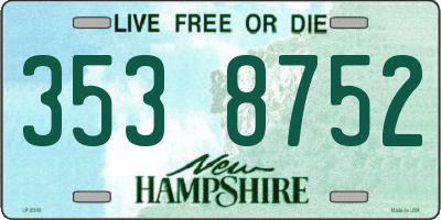 NH license plate 3538752