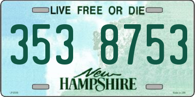 NH license plate 3538753