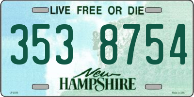 NH license plate 3538754