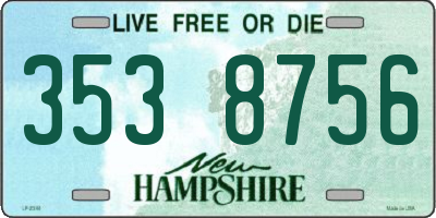 NH license plate 3538756