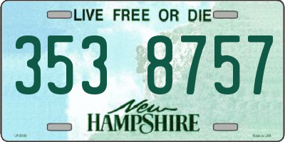 NH license plate 3538757