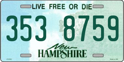 NH license plate 3538759