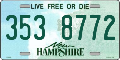 NH license plate 3538772
