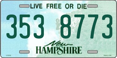 NH license plate 3538773