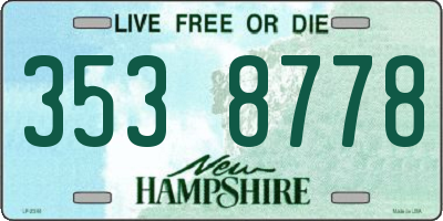 NH license plate 3538778