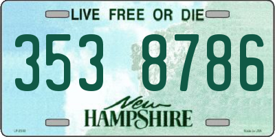 NH license plate 3538786