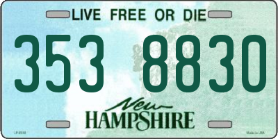 NH license plate 3538830