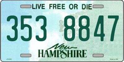 NH license plate 3538847
