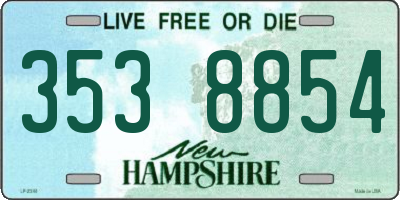 NH license plate 3538854