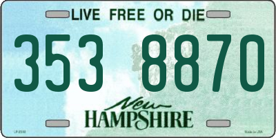 NH license plate 3538870