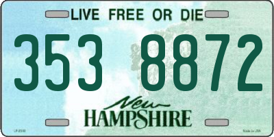 NH license plate 3538872