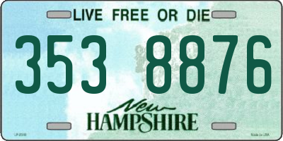 NH license plate 3538876