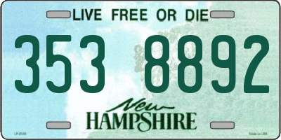 NH license plate 3538892