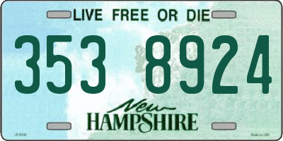 NH license plate 3538924