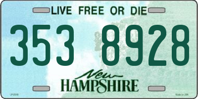 NH license plate 3538928