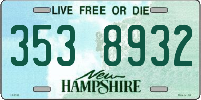 NH license plate 3538932
