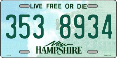 NH license plate 3538934