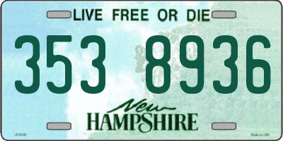 NH license plate 3538936