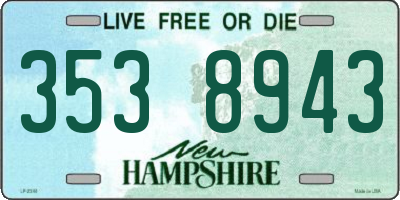 NH license plate 3538943
