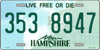 NH license plate 3538947