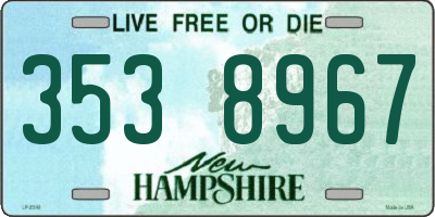 NH license plate 3538967