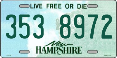 NH license plate 3538972