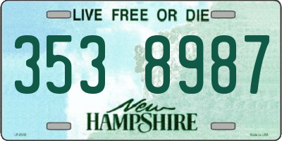 NH license plate 3538987