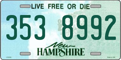 NH license plate 3538992