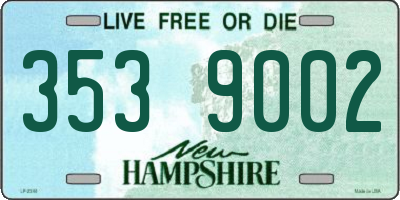 NH license plate 3539002