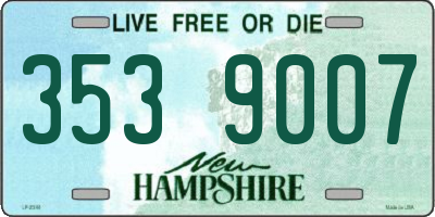 NH license plate 3539007