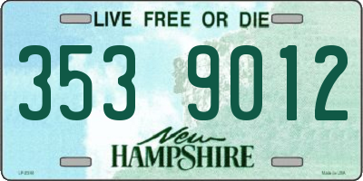 NH license plate 3539012