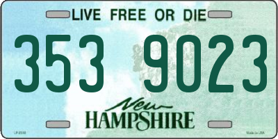 NH license plate 3539023