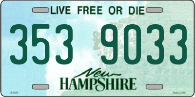 NH license plate 3539033