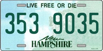 NH license plate 3539035