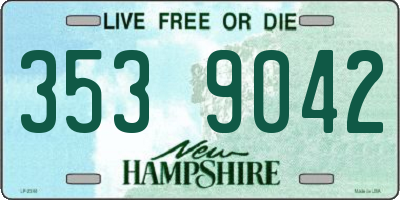 NH license plate 3539042