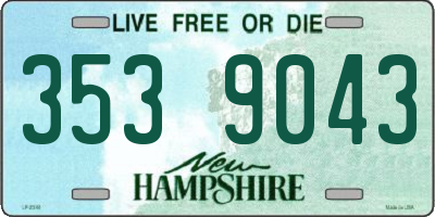 NH license plate 3539043