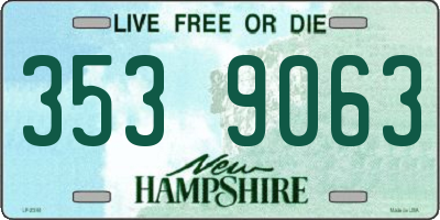 NH license plate 3539063