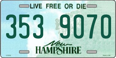 NH license plate 3539070