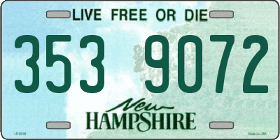 NH license plate 3539072