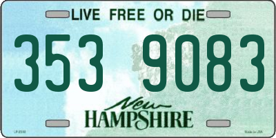 NH license plate 3539083