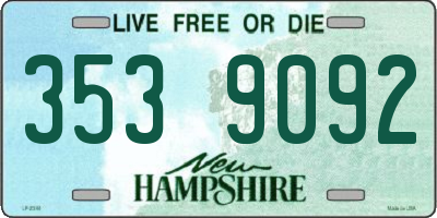 NH license plate 3539092