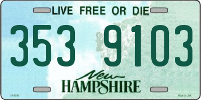 NH license plate 3539103