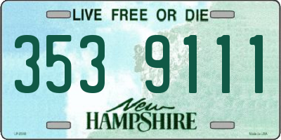 NH license plate 3539111