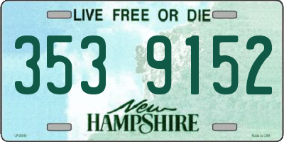 NH license plate 3539152