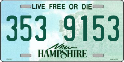 NH license plate 3539153