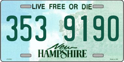 NH license plate 3539190